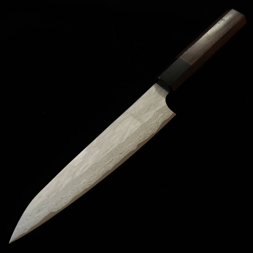 二唐刃物鍛造所NIGARA VG XEOS 槌目ダマスカス ペティ 紫檀柄 (150cmm)