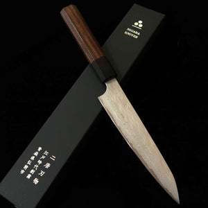 Nigara Hamono NIGARA VG XEOS Tsuchime Damascus Petty with Shitan Handle (150mm)