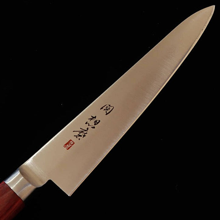 Seki Souma Molybdenum Steel Petty Knife with Red Plywood Handle (150mm)