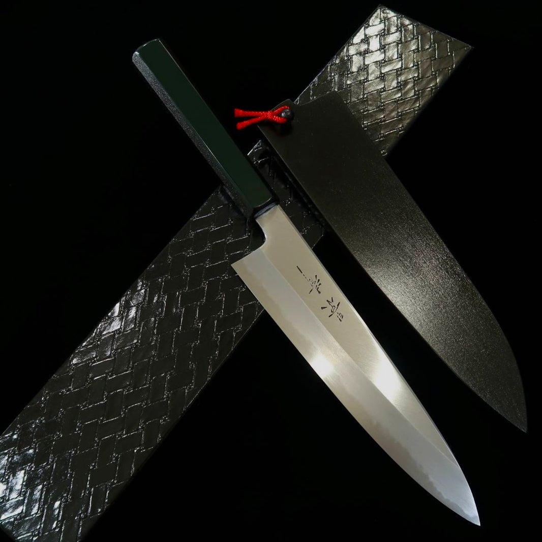 景清 KAGEKIYO 白紙一号 漆緑呂 牛刀 (210/240mm)