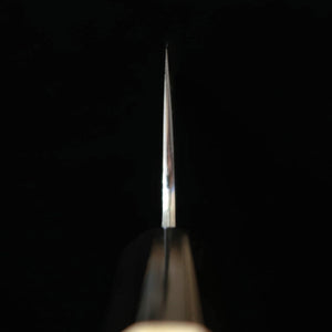 SAKAI KIKUMORI Kikuzuki Gyuto, Blue Steel No. 1, Uzu finish with an Octagonal Paulownia Handle (240mm)