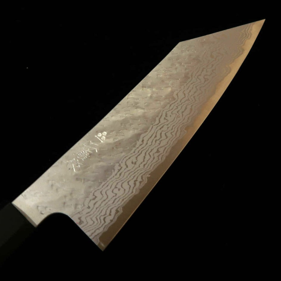 NIGARA – Couteau Bunka, Acier VG10, Damas martelé (Tsuchime), Manche en teck (180 mm)