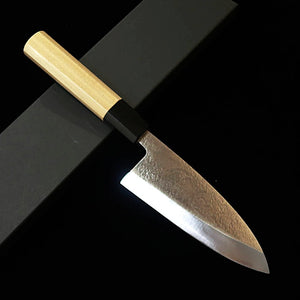 MIURA pequeno deba VG10 martelado cabo octogonal de pau (90–120 mm)