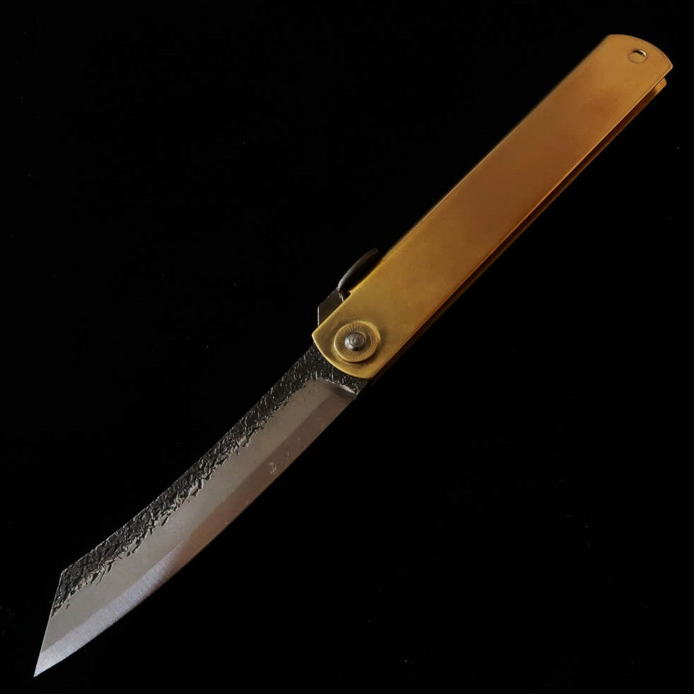 永尾かね駒製作所KANEKOMA 肥後守 青紙割込 鎚目 真中 黒背 特大（90mm）