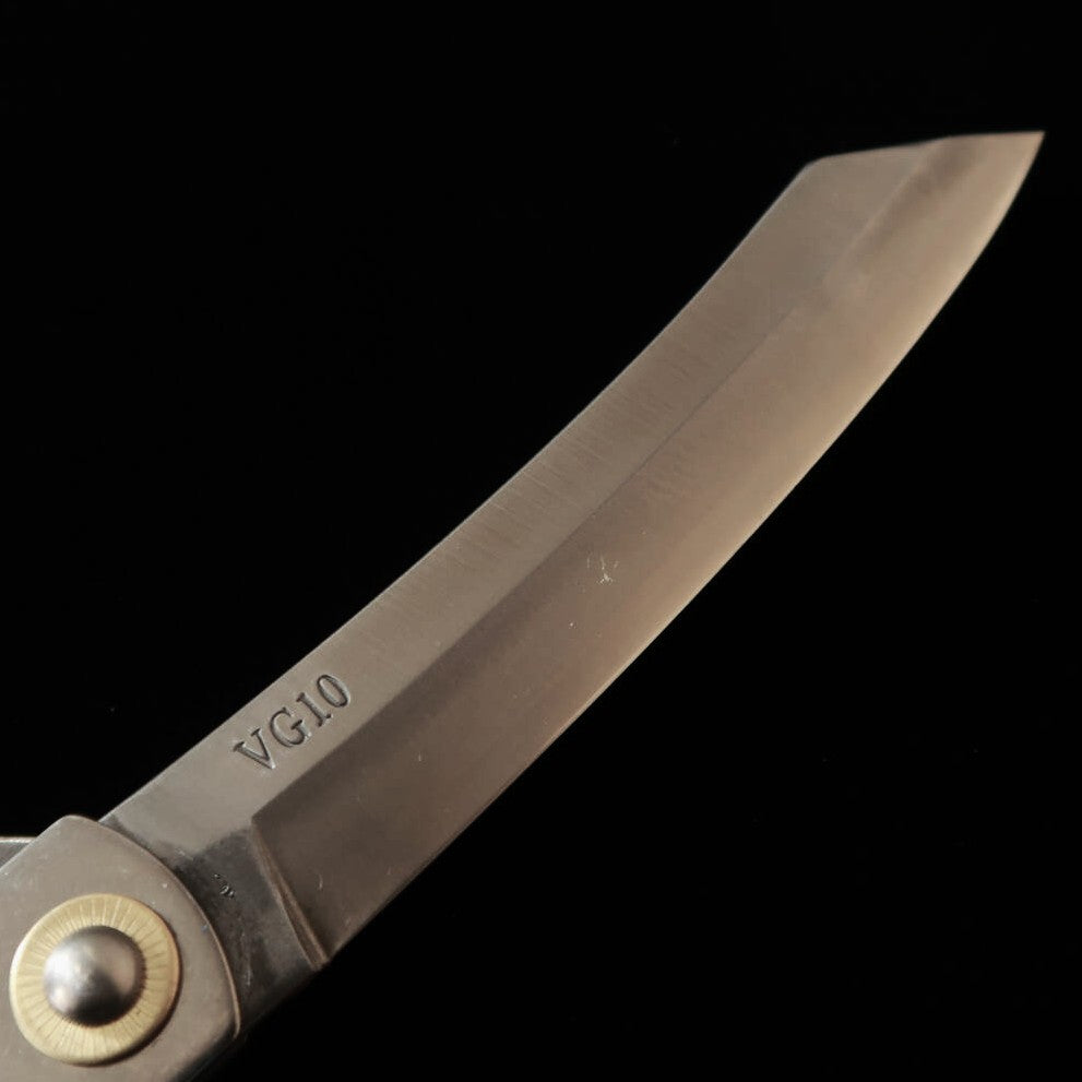 Higonokami HIGONOKAMI VG10 san-mai, tamanho extra grande, cabo prateado (120 mm)