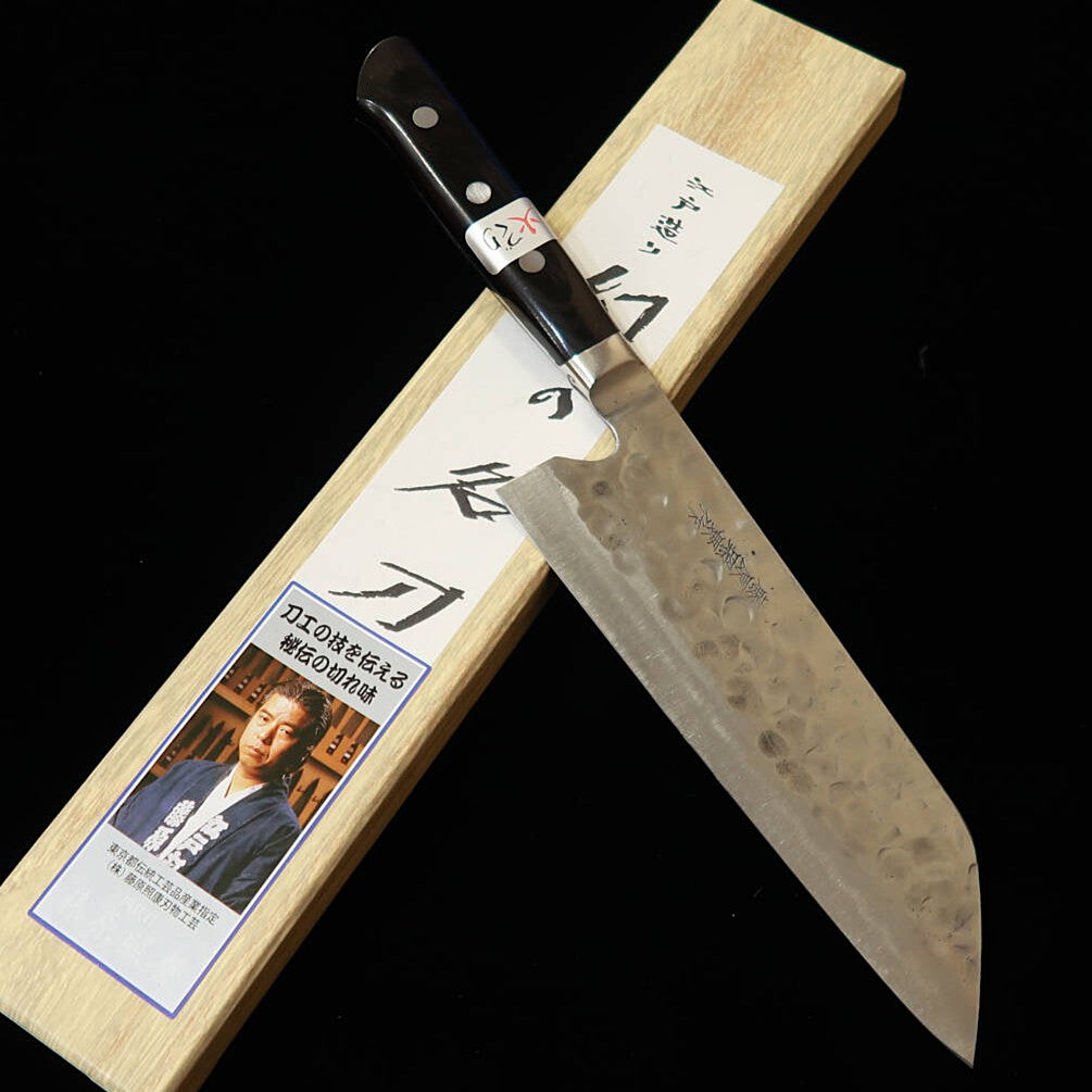 Teruyasu Fujiwara TERUYASU FUJIWARA Santoku Maboroshi no Meitō Shirogami #1 martelado (165/180 mm)
