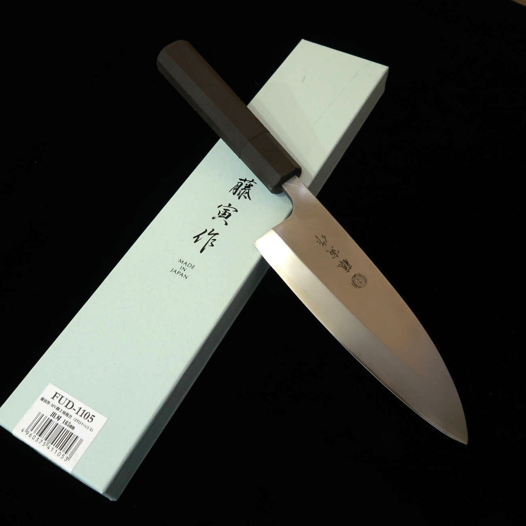 FUJITORA Fujitora Deba MV acero bicapa, mango de elastómero (150/165 mm)