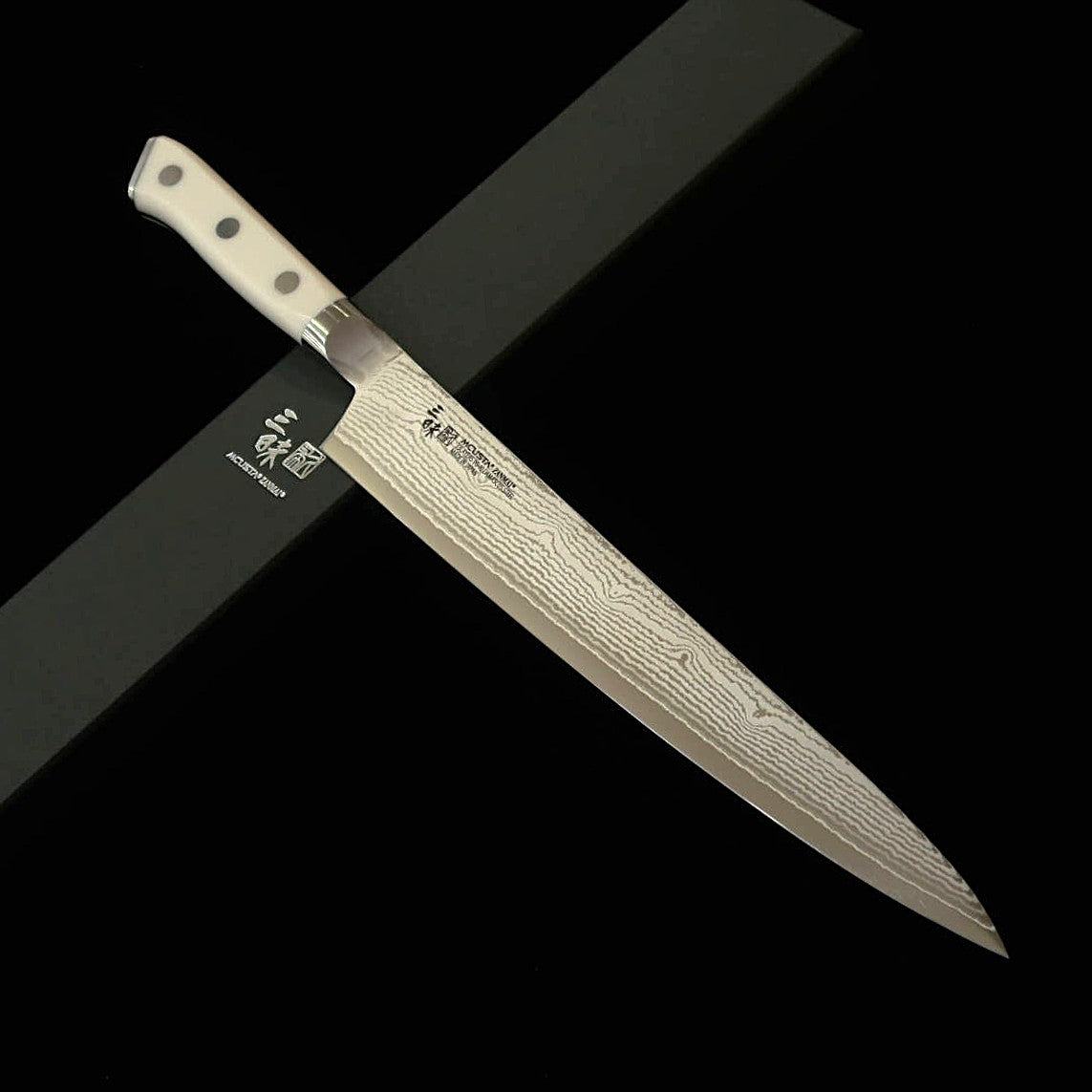 [Nouvelle référence] MCUSTA ZANMAI – Classic 3 Damas, sujihiki, manche Corian (240/270 mm)