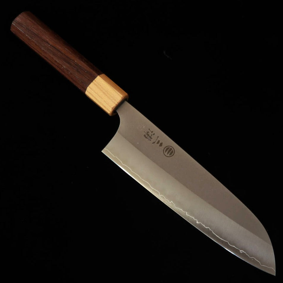 MIURA Miura, santoku VG10W, acabado nacarado, mango de palisandro y zelkova (165 mm)