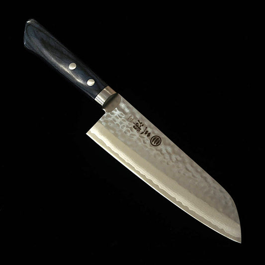 三浦MIURA 刻流 三徳 VG10 紺洋柄（165mm）