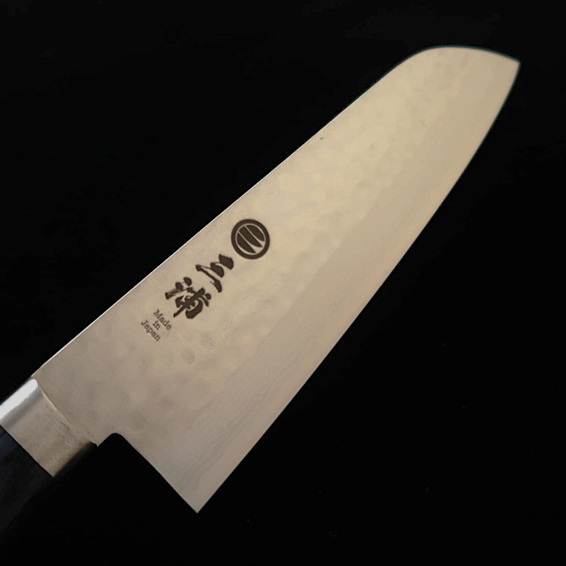 MIURA Kokusen Santoku, VG10, Polished Finish with Navy Western-Style Handle (165mm)