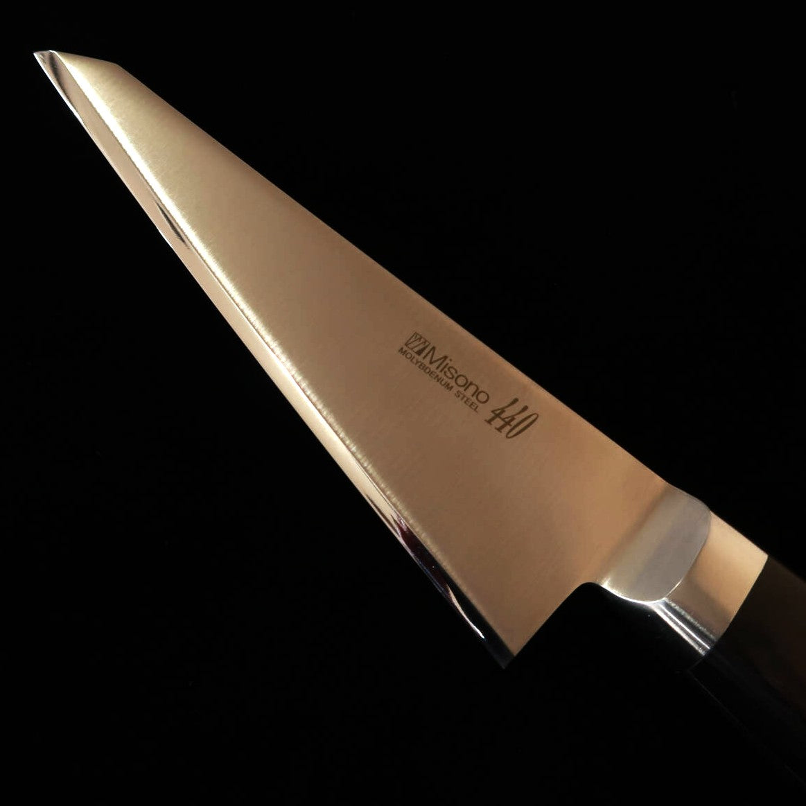 Honesuki cuadrado MISONO 440C contrachapado laminado negro, para zurdos (145mm)