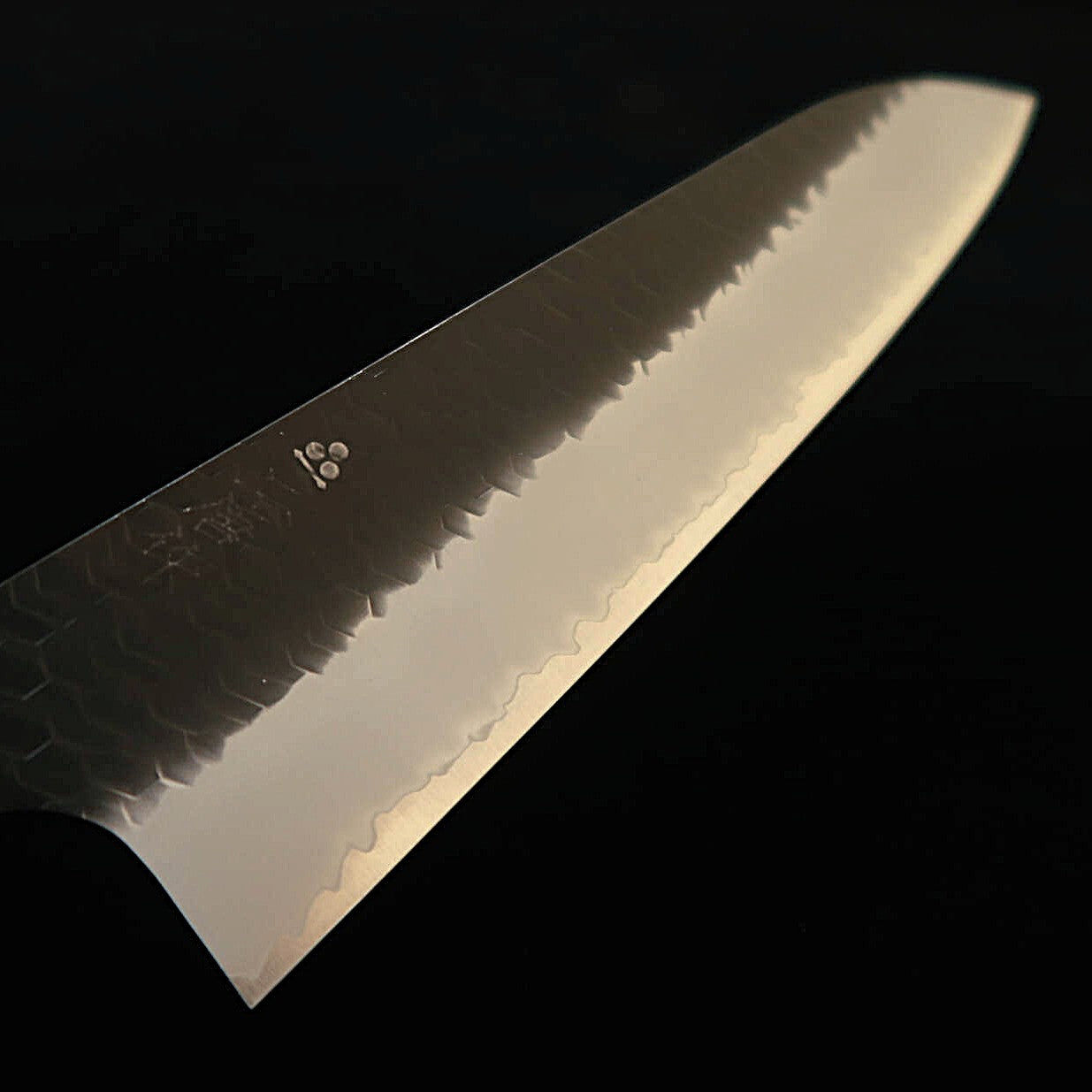 二唐刃物鍛造所 NIGARA 牛刀 SG2 鎚目黒打 ウェンジ八角柄（210mm）