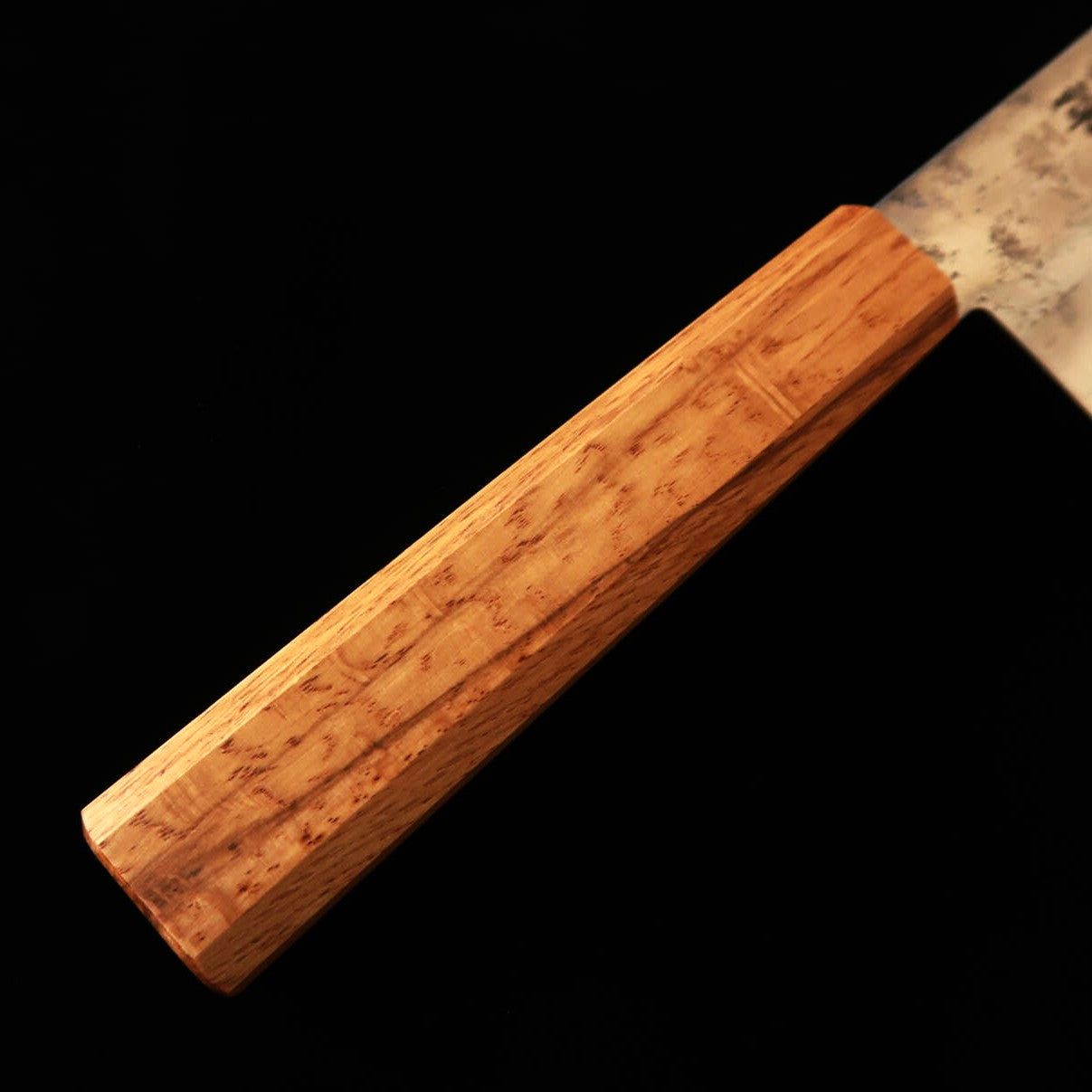 Miura Ginsan Santoku Polished with Oak Octagonal Handle (165mm)