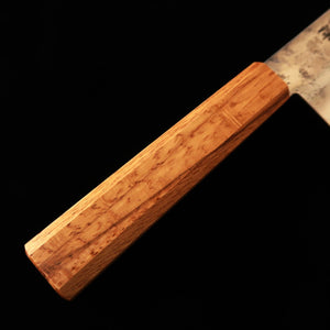 Santoku MIURA Ginsan, acabado pulido, mango octogonal de roble (165mm)