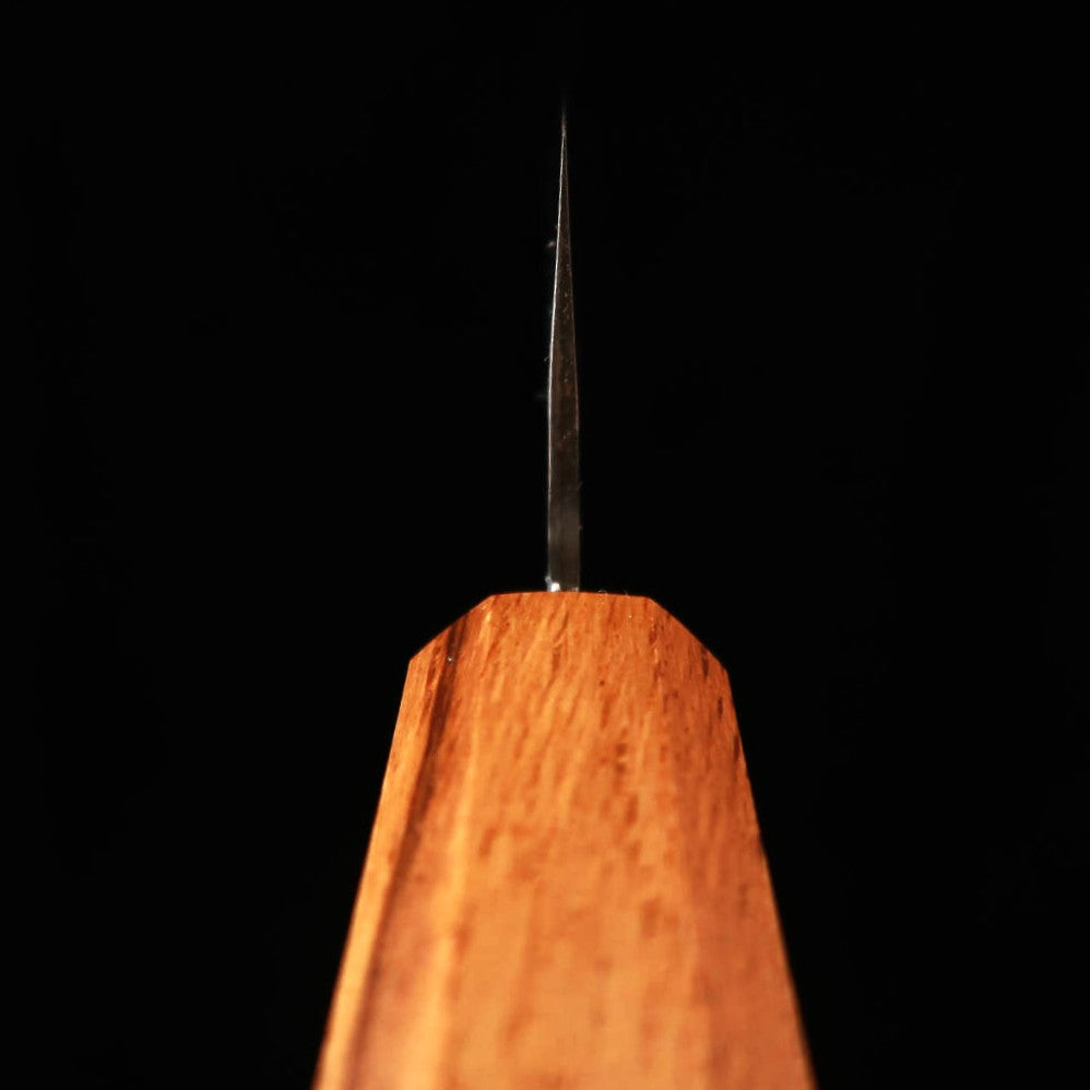 Miura Ginsan Santoku Polished with Oak Octagonal Handle (165mm)