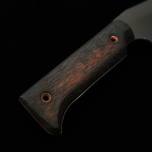 ZERO Kaji Black Cat II 80crv2 Knife with Natural Wood Handle and Kydex Sheath (110mm)