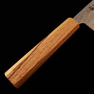 Miura Santoku AUS10 (10A) Rope-patterned Damascus Clear Oak Octagonal Handle (165mm)