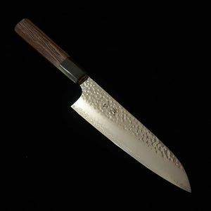 HATSUKOKORO Hayabusa Santoku, VG10, martelado, cabo octogonal em wengué (170 mm)