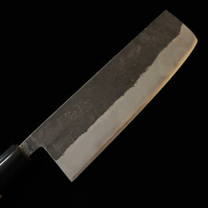 MIURA cuchillo nakiri Aogami nº2 acabado negro, mango de magnolia con virola de resina (165 mm)