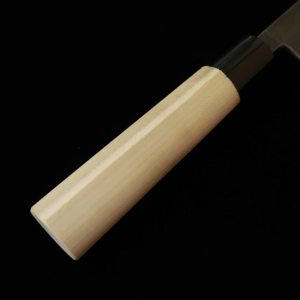MIURA cuchillo nakiri Aogami nº2 acabado negro, mango de magnolia con virola de resina (165 mm)