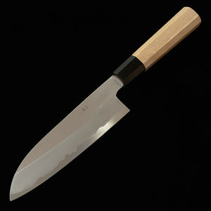 HADO Hado – Junpaku Aço Branco nº 1, núcleo em aço inox, Santoku, cabo octogonal em chifre de búfalo (180 mm)