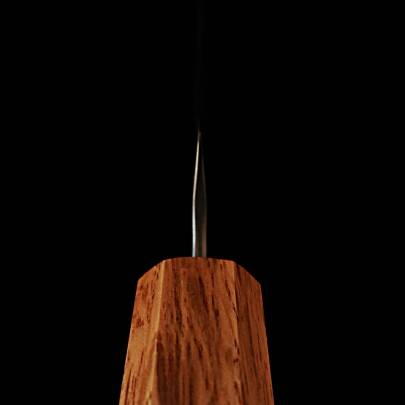 MIURA – Petty AUS10 (10A) martelé damas, manche octogonal en chêne transparent (135 mm)