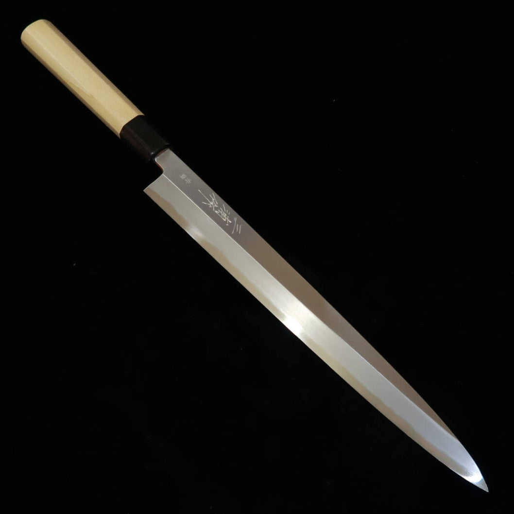 三浦 MIURA 柳刃 青霞 青紙二号 朴八角水牛柄 （240/300mm）