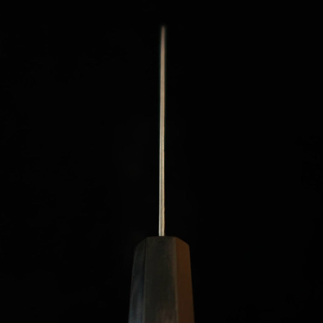 初心HATSUKOKORO 風船 三徳 銀紙三号 黒染めダマスカス ウェンジ八角柄（170mm）