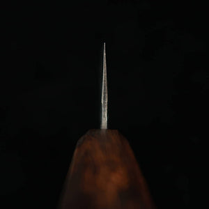 TOSAMUNEISHI Santoku Aço Azul #2 Martelado Acabamento Preto Cabo Octogonal de Ébano (165mm)