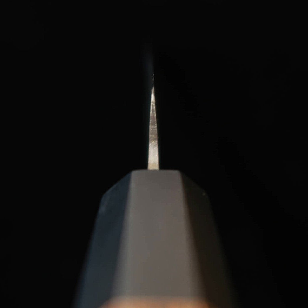 Hidari Yorimitsu HIDARI YORIMITSU Petty Aogami #1, acabamento negro, cabo de nogueira (150 mm)