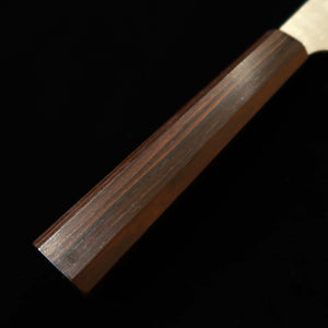 Nigara Hamono Nigara SG2 Polished Tsuchime Santoku with Ebony Octagonal Handle (180mm)