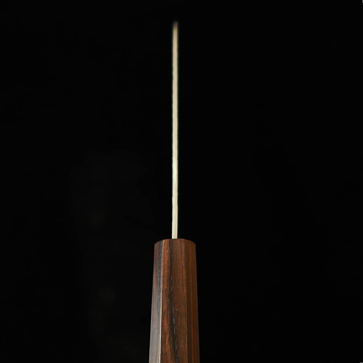 Nigara Hamono Nigara SG2 Polished Tsuchime Santoku with Ebony Octagonal Handle (180mm)