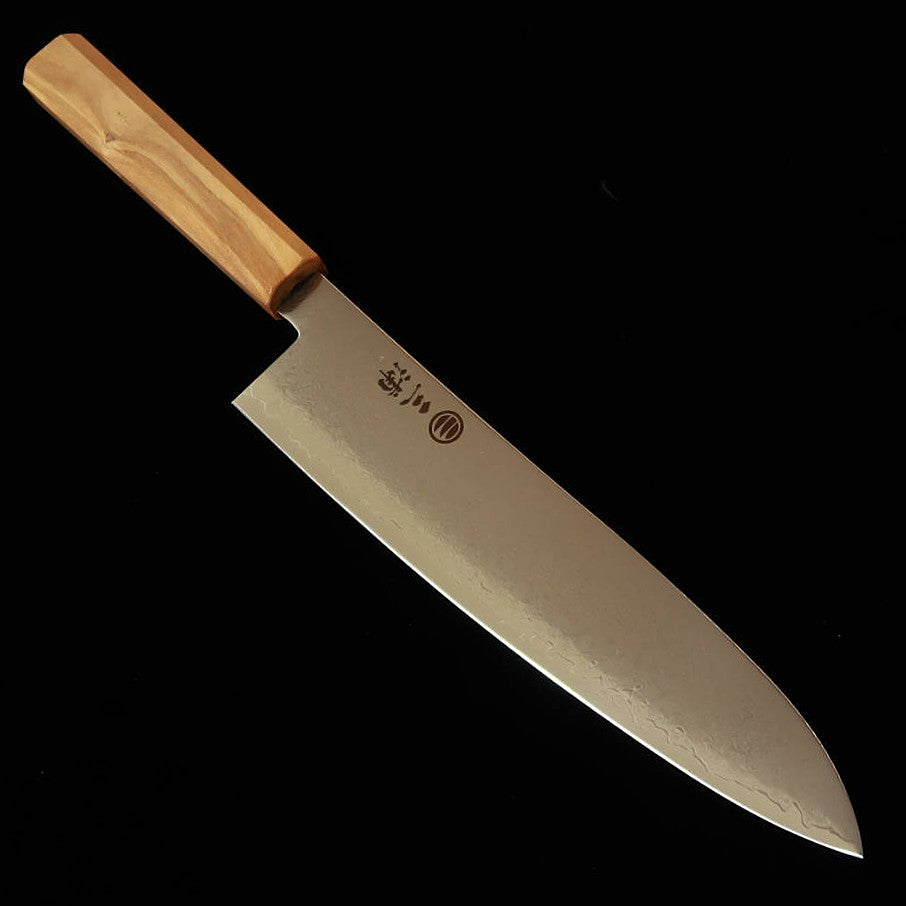 MIURA Gyuto VG10 Damasco integral Cabo monobloco em oliveira (210 mm)
