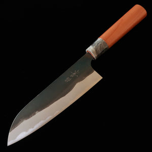 Masakage MASAKAGE Mizu Santoku Aogami #2, acabamento negro, cabo de cerejeira americana (170 mm)