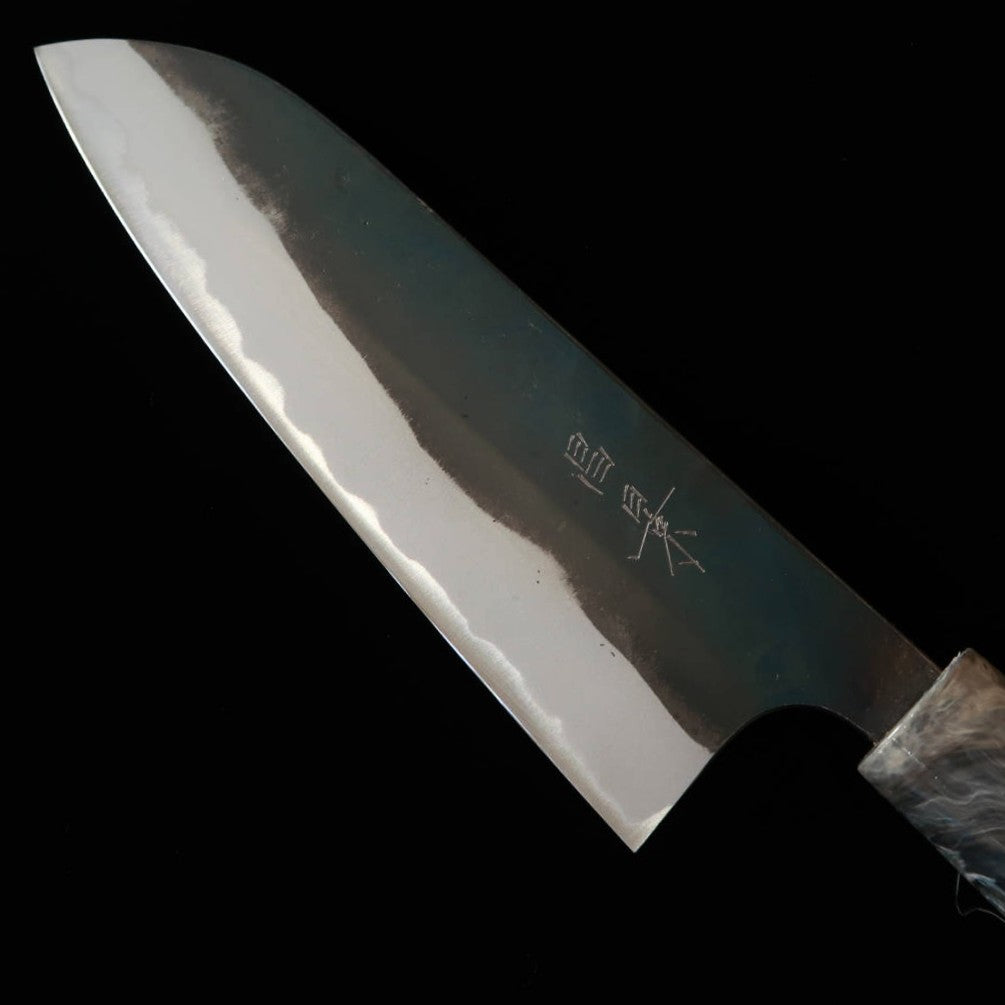 Masakage MASAKAGE Mizu santoku Aogami n°2 kuro-uchi manche en merisier américain (170 mm)