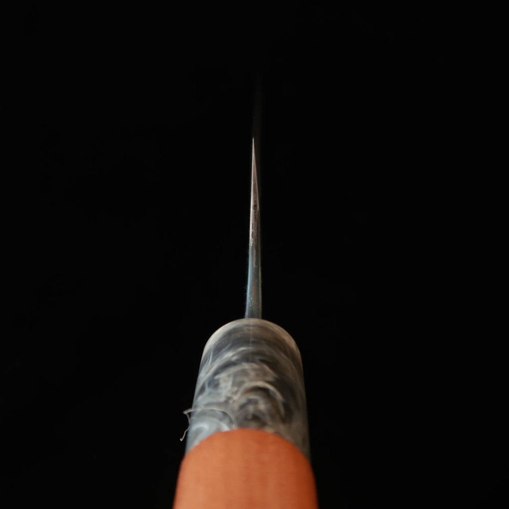 Masakage MASAKAGE Mizu santoku Aogami n°2 kuro-uchi manche en merisier américain (170 mm)
