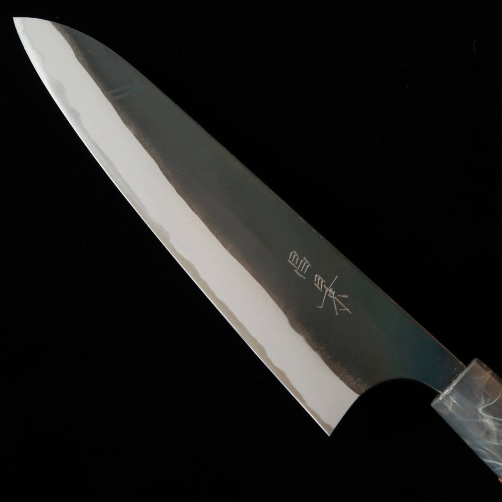 MASAKAGE Shokkei Suigyu Gyuto Aogami n°2, finition kuro-uchi, manche en merisier américain (210 mm)