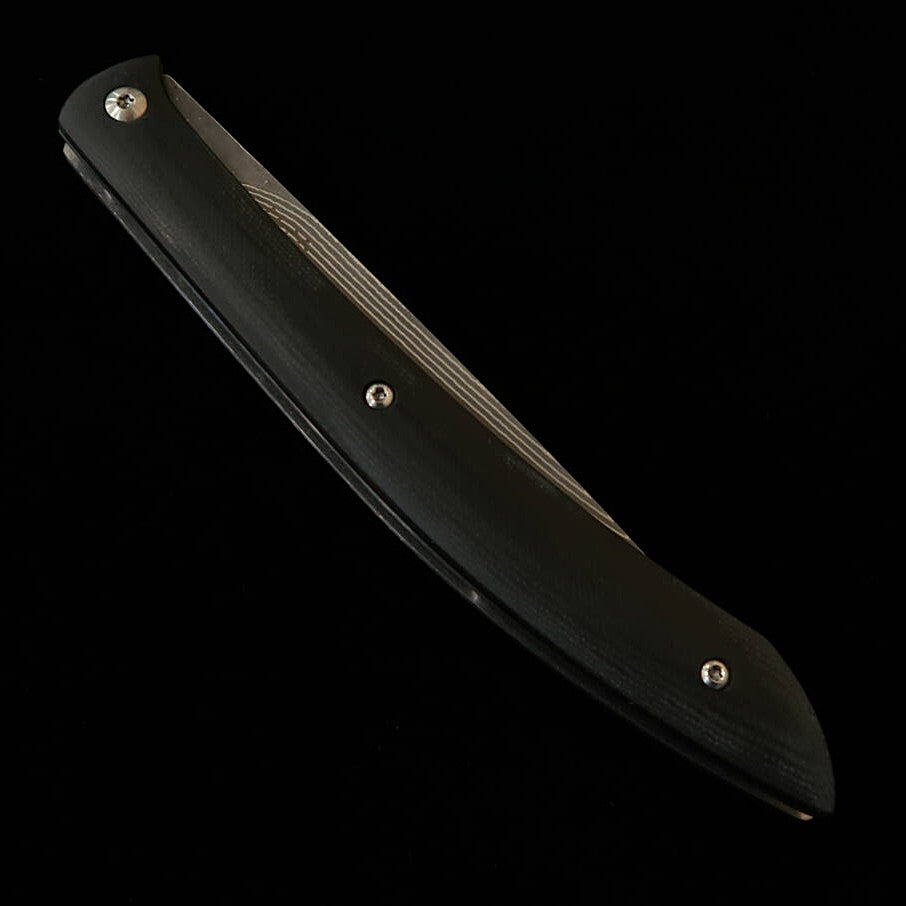 佐治武士 SAJI TAKESHI R2 フォールディングステーキナイフ ブラックマイカルタ (100mm)