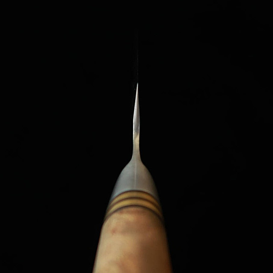 TAKESHI SAJI Petty SG2 con Mango Martillado Madera de Burl (130 mm)