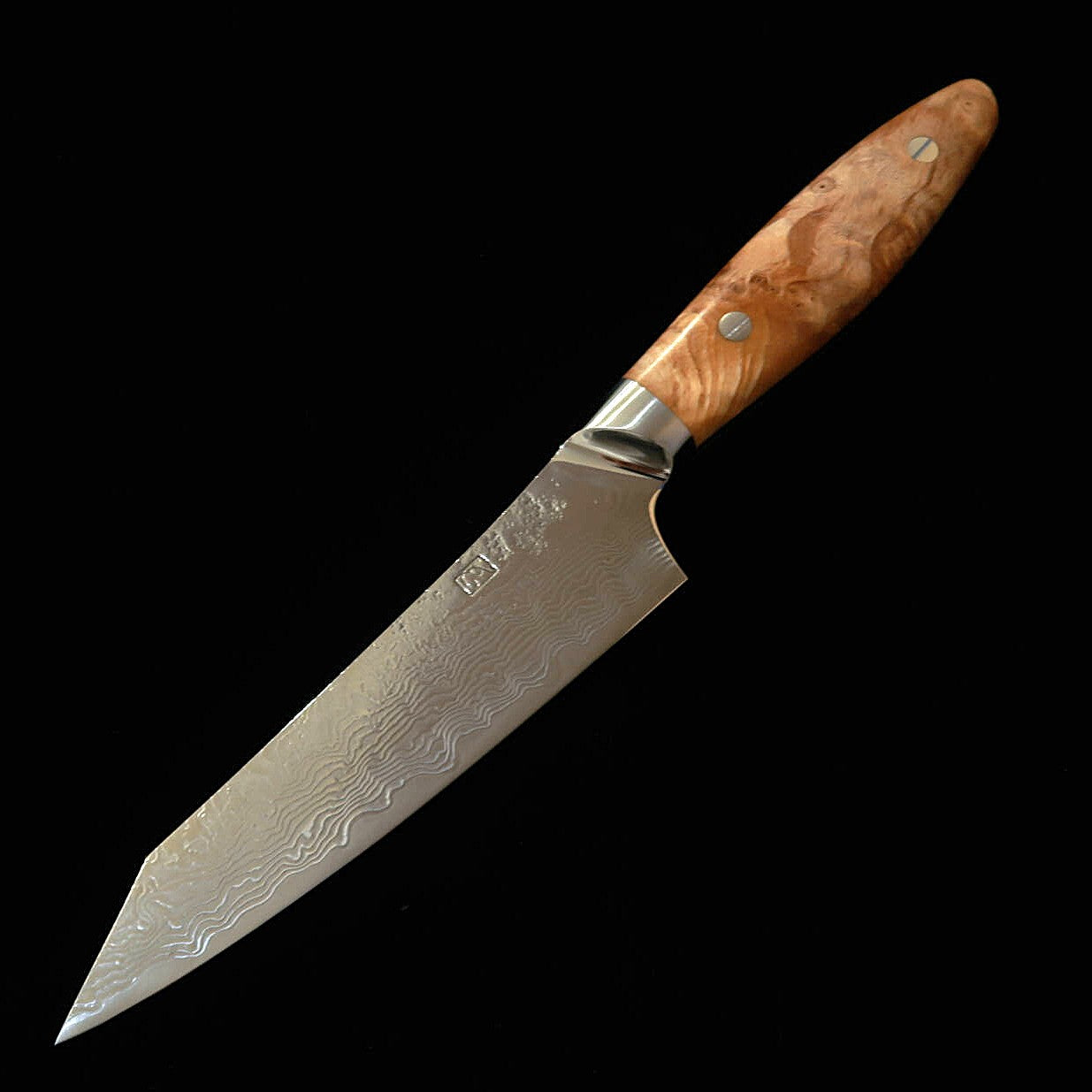 Enkyu Bunka Petty Série « Higurashi » SG2 Damas Manche en Loupe d'Amboine (135 mm)
