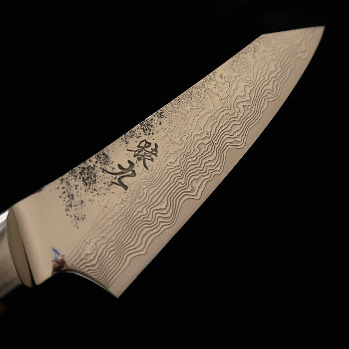 Enkyu Bunka Petty Série « Higurashi » SG2 Damas Manche en Loupe d'Amboine (135 mm)