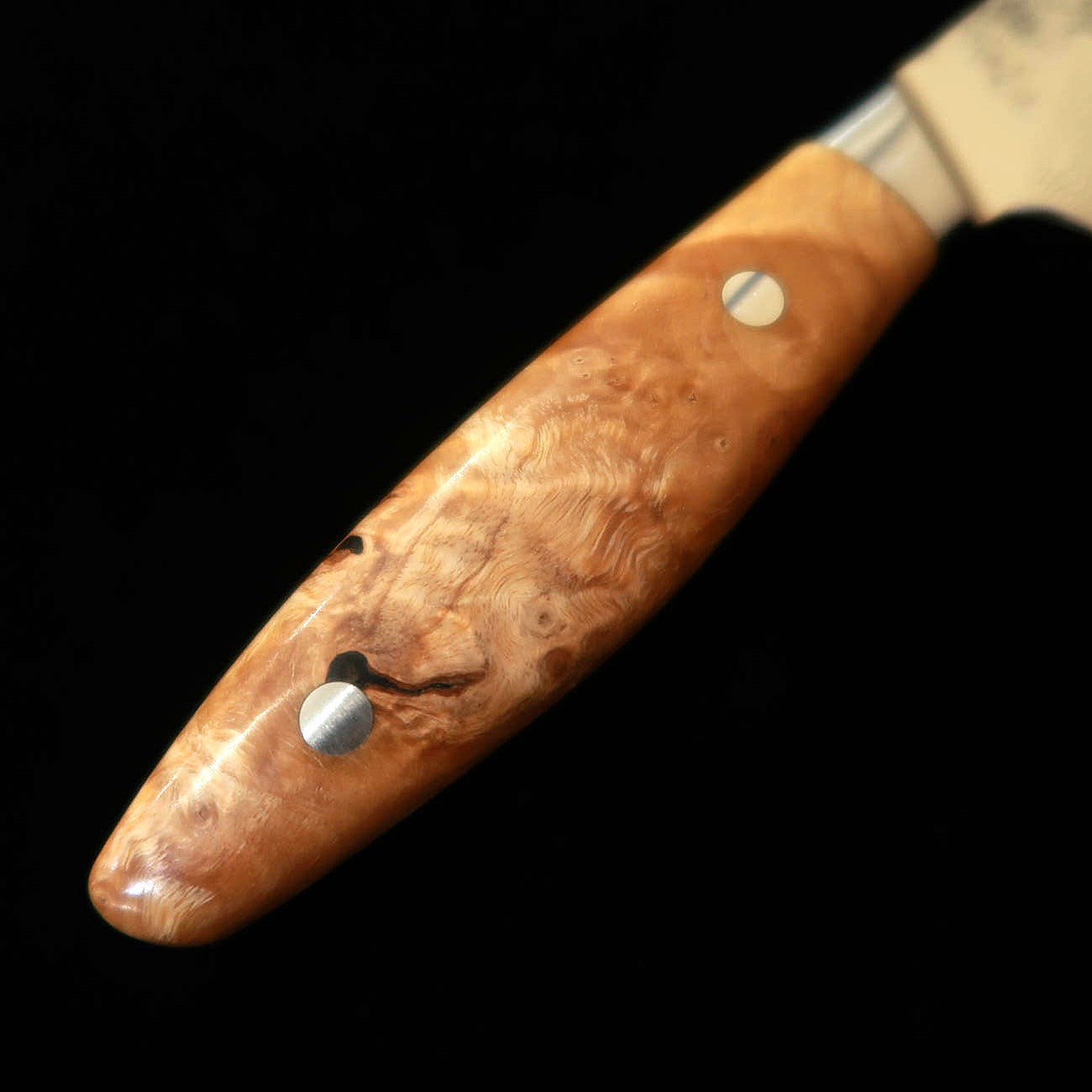 Enkyu Bunka Petty Série « Higurashi » SG2 Damas Manche en Loupe d'Amboine (135 mm)