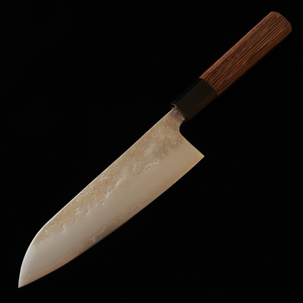 HATSUKOKORO Ginrei, Ginsan steel Santoku with Nashi finish and Wenge Handle (170mm)