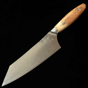 Enkyu ENKYU Bunka serie Higurashi SG2 Damasco, mango de raíz de karelia (burl) (180 mm)