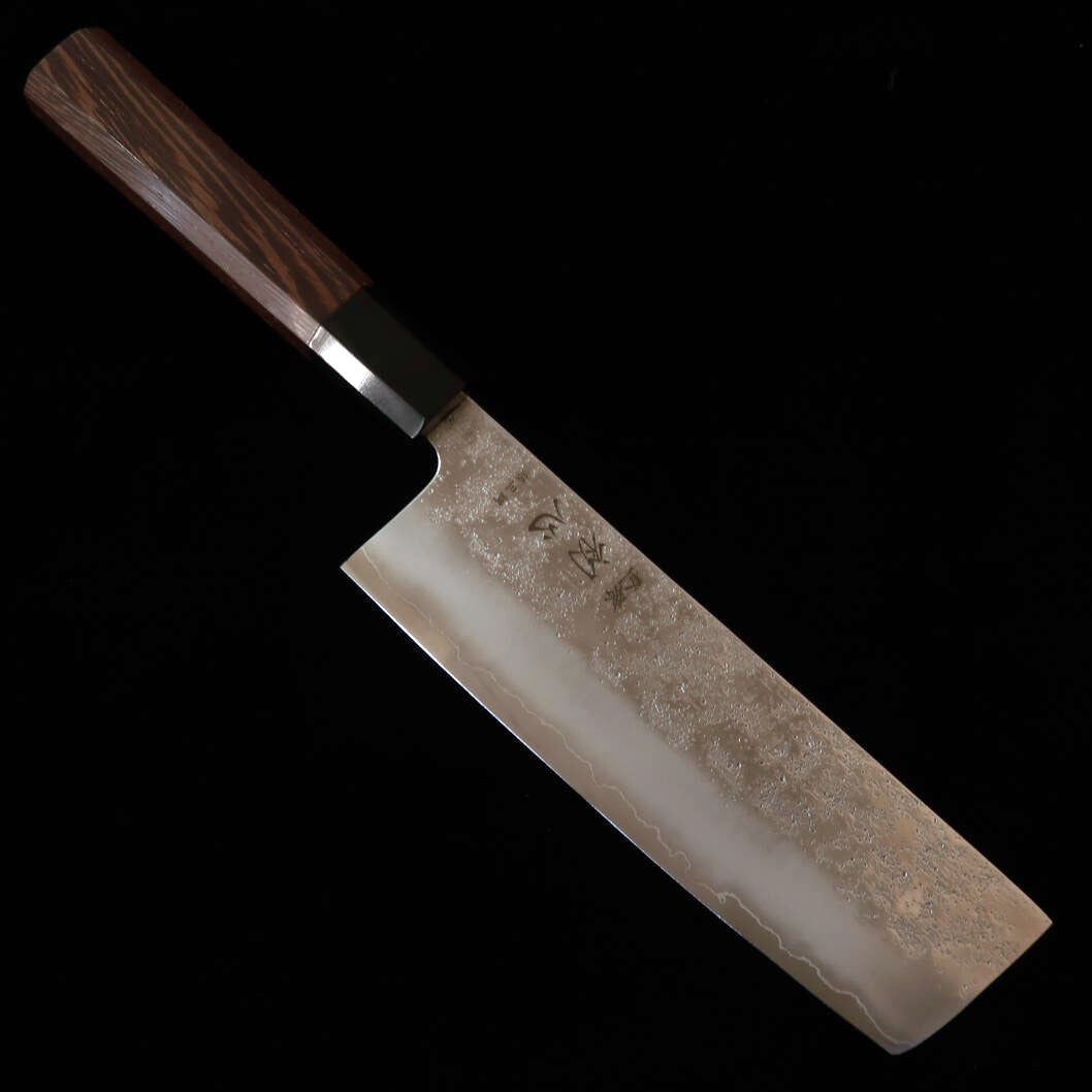 HATSUKOKORO Hatsukokoro Ginrei Gin-3, finition nashiji, Nakiri, manche en wengé (170 mm)