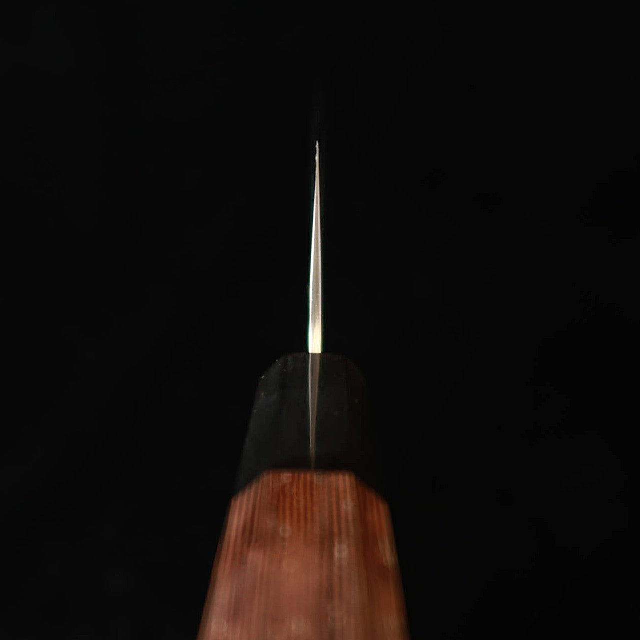 Couteau Nakiri Hatsukokoro Ginrei (Acier Ginsan #3 / Finition Nashi-ji / Manche Wengé) (170 mm)