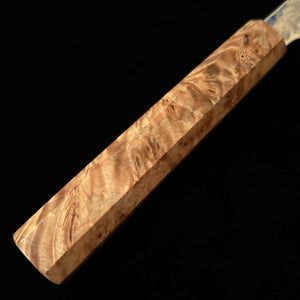 ENKYU Saruku, santoku serie Homura Kumo, SG2 damasco, mango octogonal de raíz de burl de bois de rose (165/180 mm)