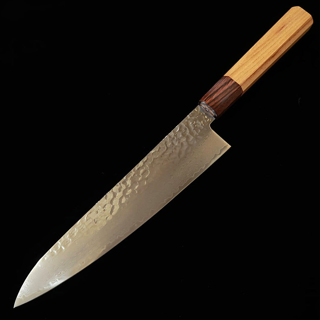 Sakai Takayuki Gyuto VG10 damas 33 couches, manche octogonal en zelkova (240 mm, 210 mm)