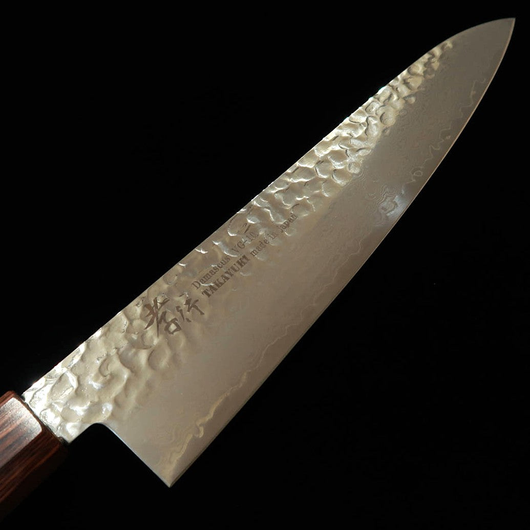 Sakai Takayuki Gyuto VG10 damas 33 couches, manche octogonal en zelkova (240 mm, 210 mm)